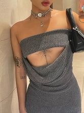 Kamilia Knitted Strapless Maxi Dress